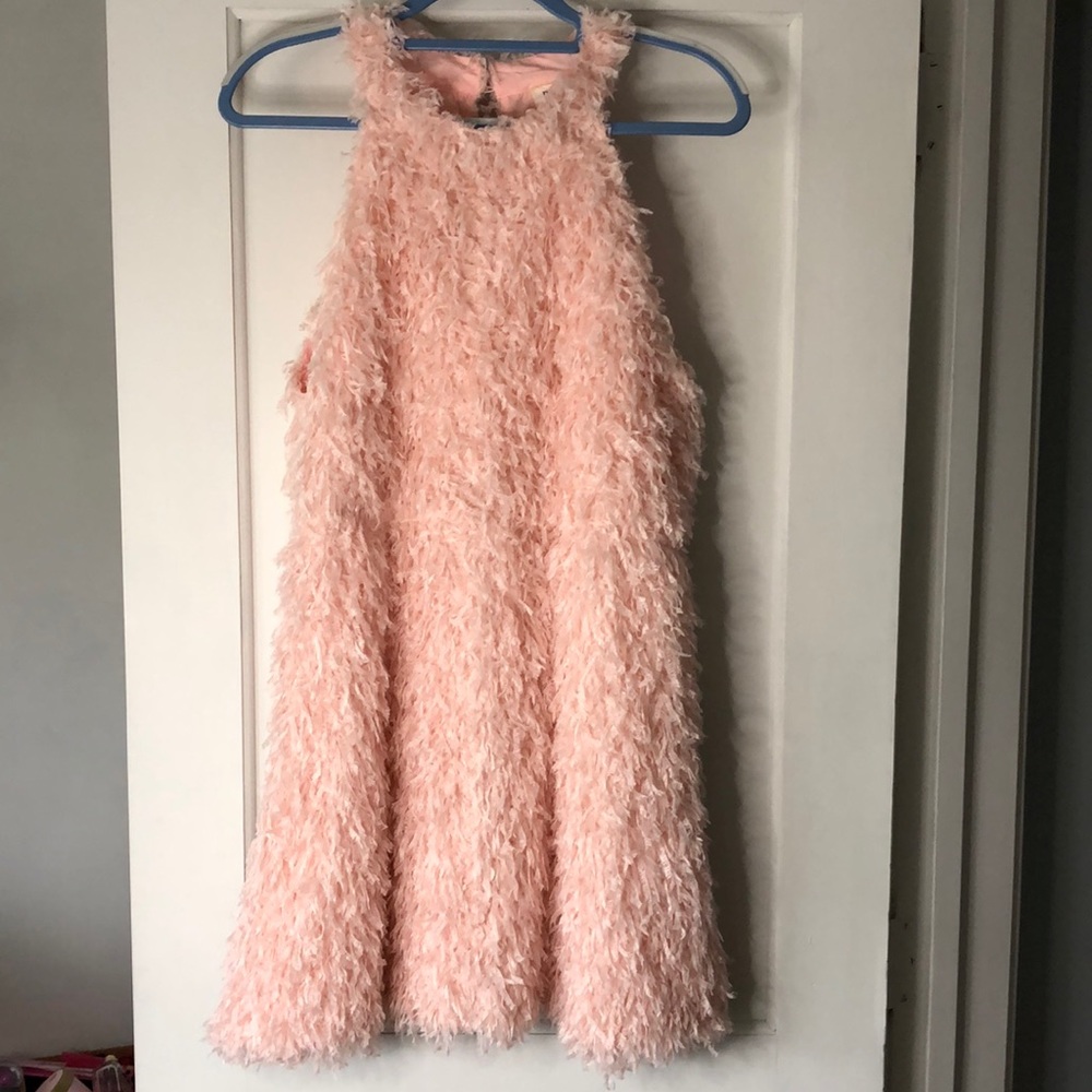 POL Pink Fluffy Mini Dress